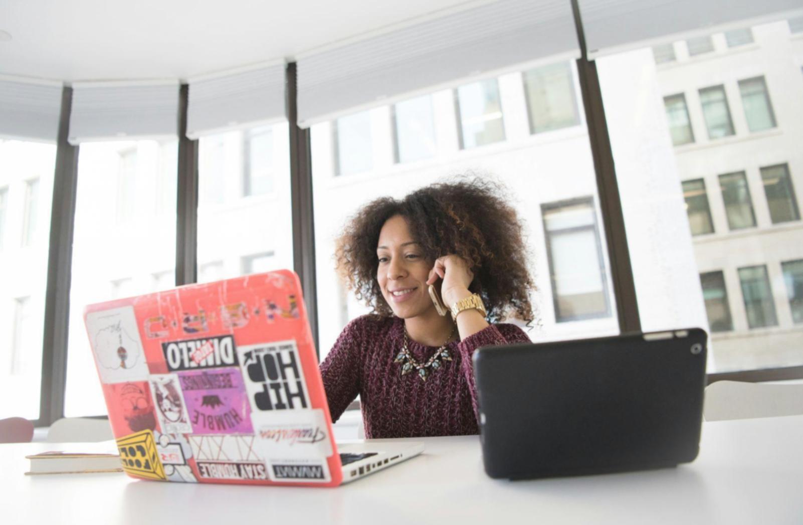 Modern financial planning workspace with digital tools